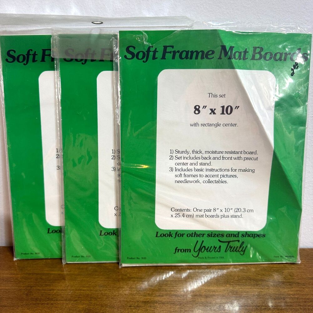 3 Vintage Yours Truly Soft Frame Mat Boards New In Package 8 x 10 Rectangle